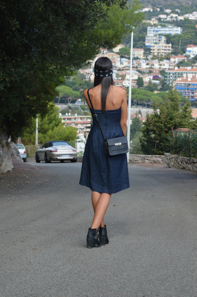 Robe zara midi en jean automne hiver 2014 2015