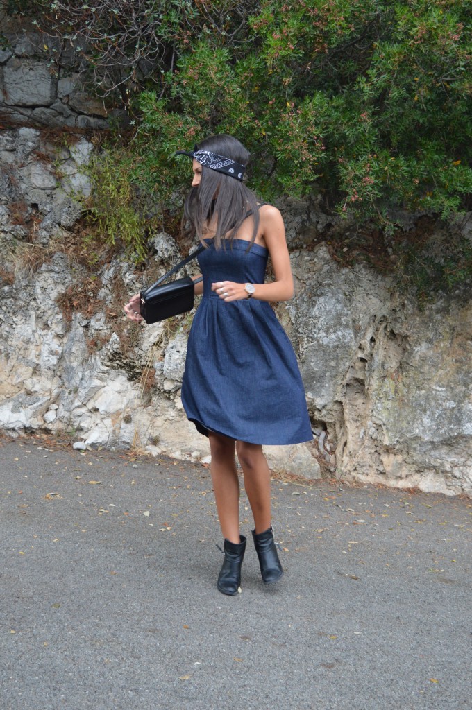 Robe midi en jean zara tendance hiver 2015