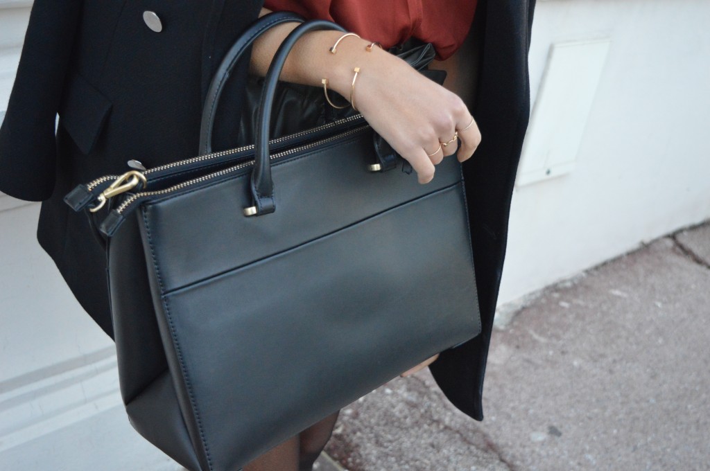 sac en cuir noir mango tendance blog mode