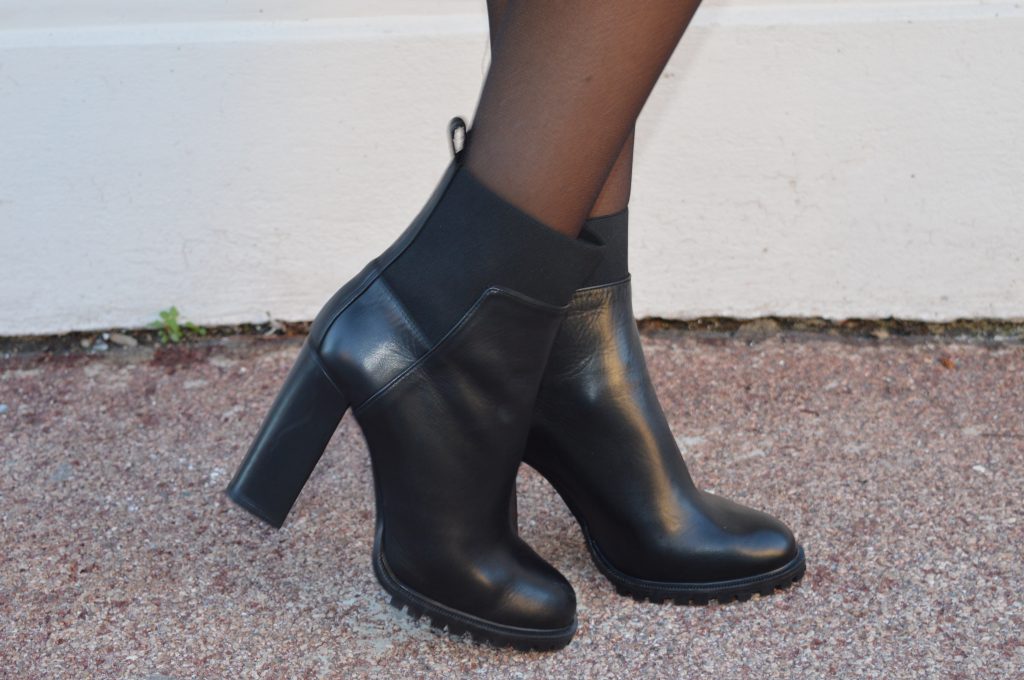 bottines a talons zara noir