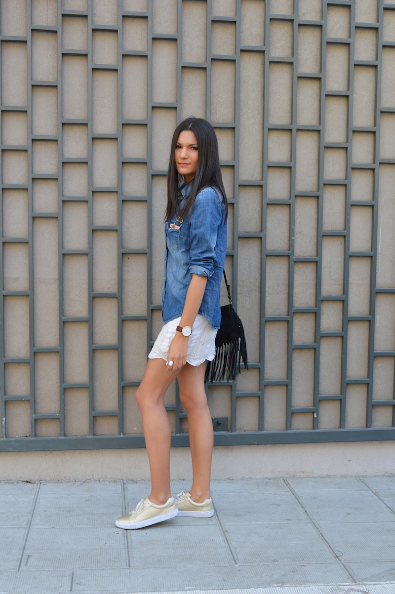 blogueuse mode tendance chemise en jean