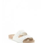 cosmoparis birkenstock sandales blanches