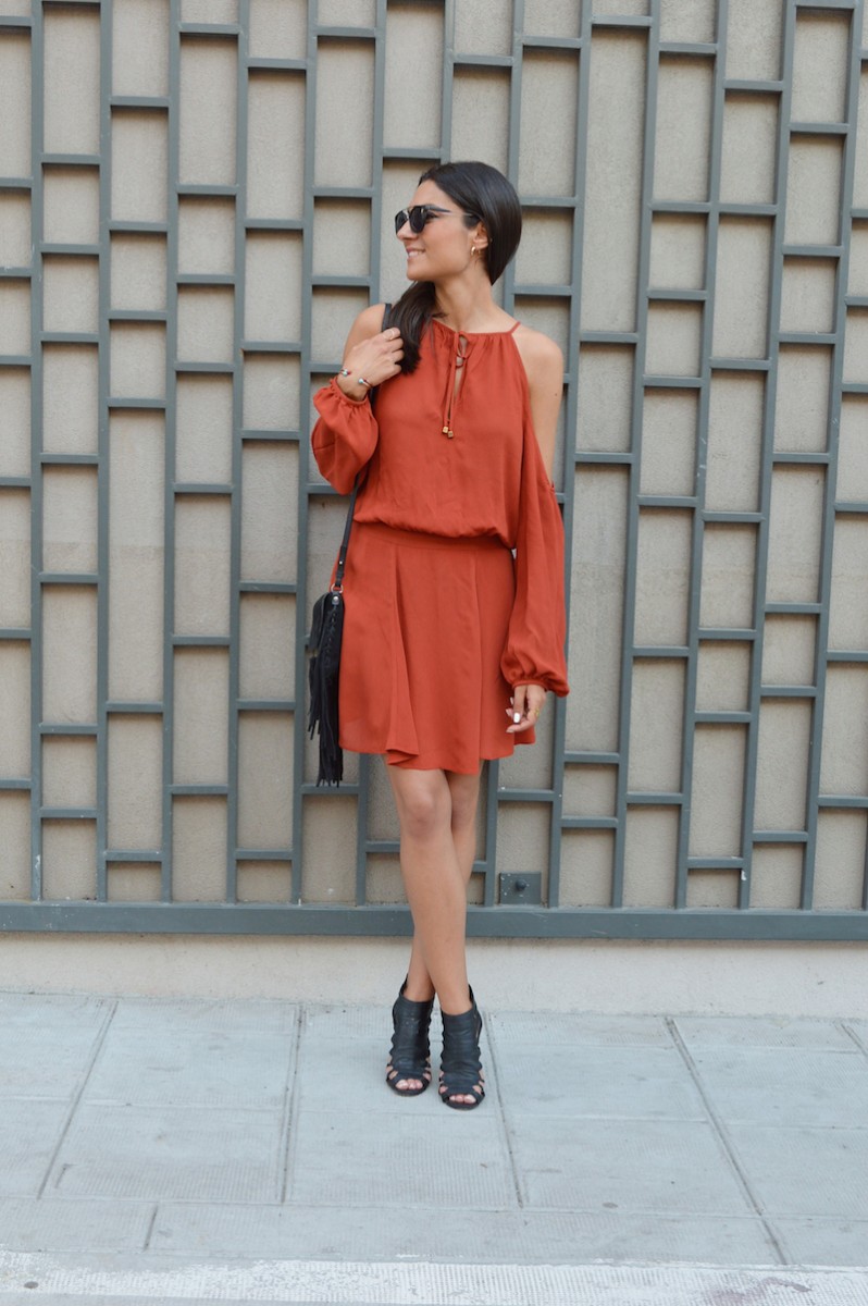 blogueuse mode tendance 2015 robe rouille zara