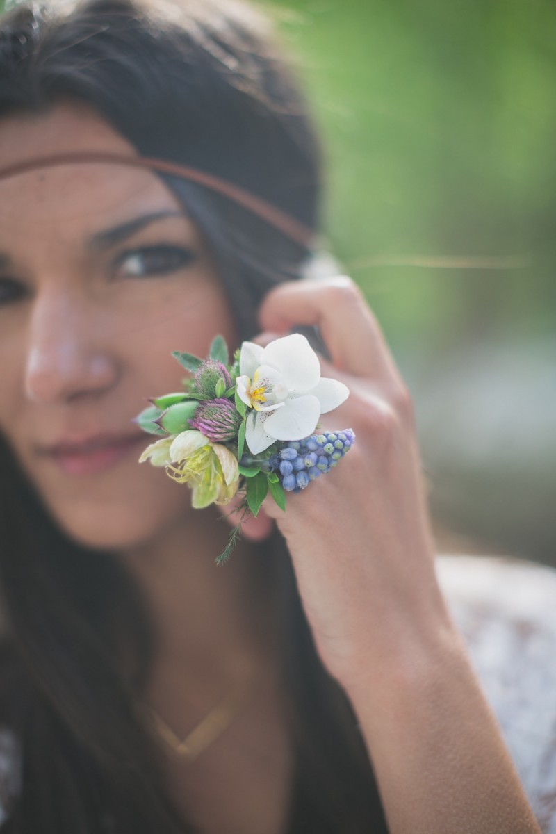 bague fleurs mariage