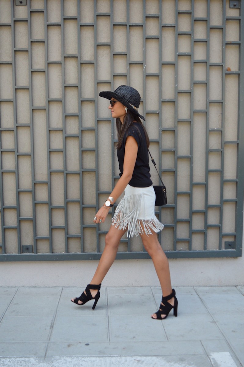 blogueuse mode tendance jupe a franges zara