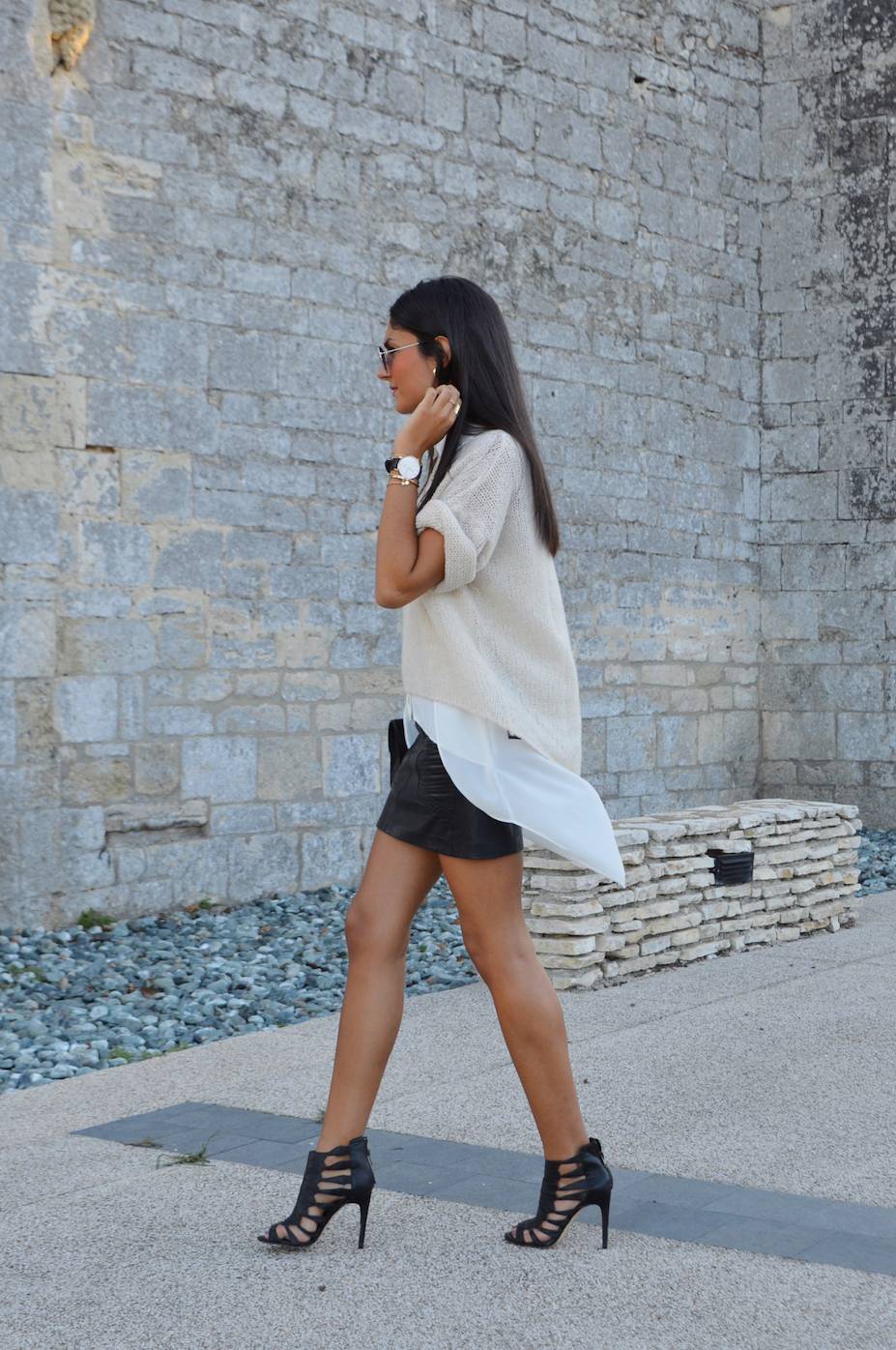 blogueuse mode jupe en cuir