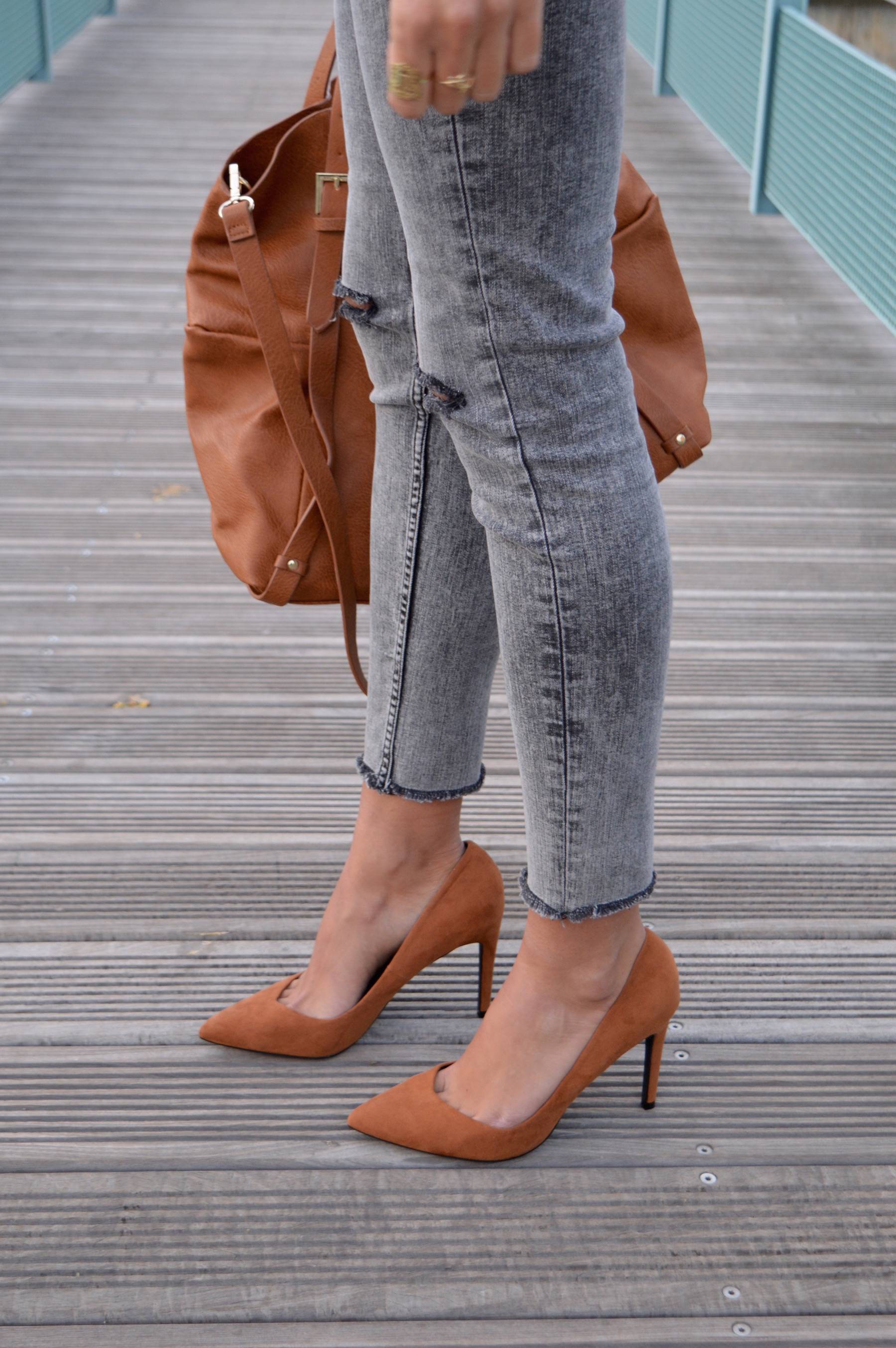 Escarpin camel mango on sale