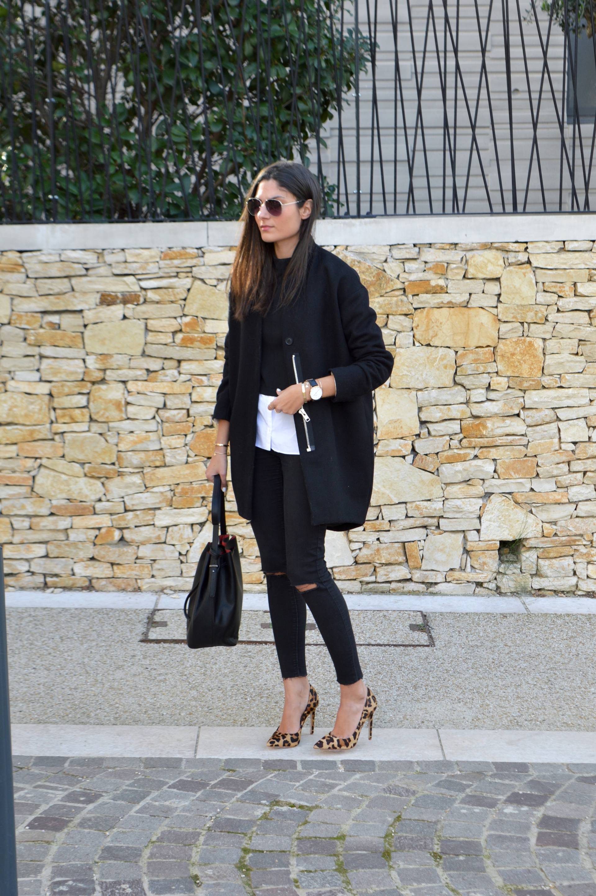 total look noir tendance