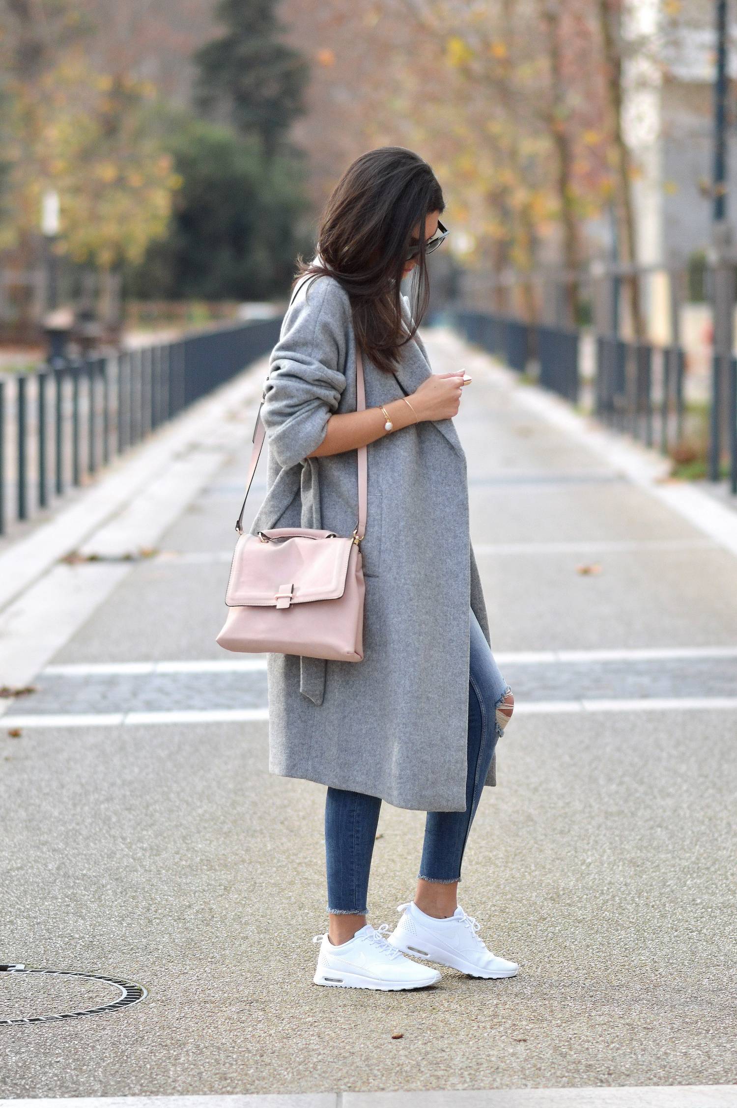 long manteau gris tendance 2016