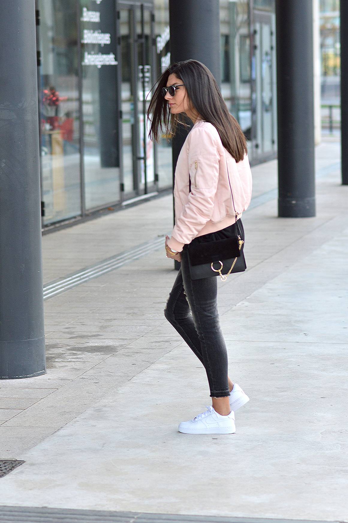 blog mode idée tenue bomber rose pas cher tendance printemps 2016