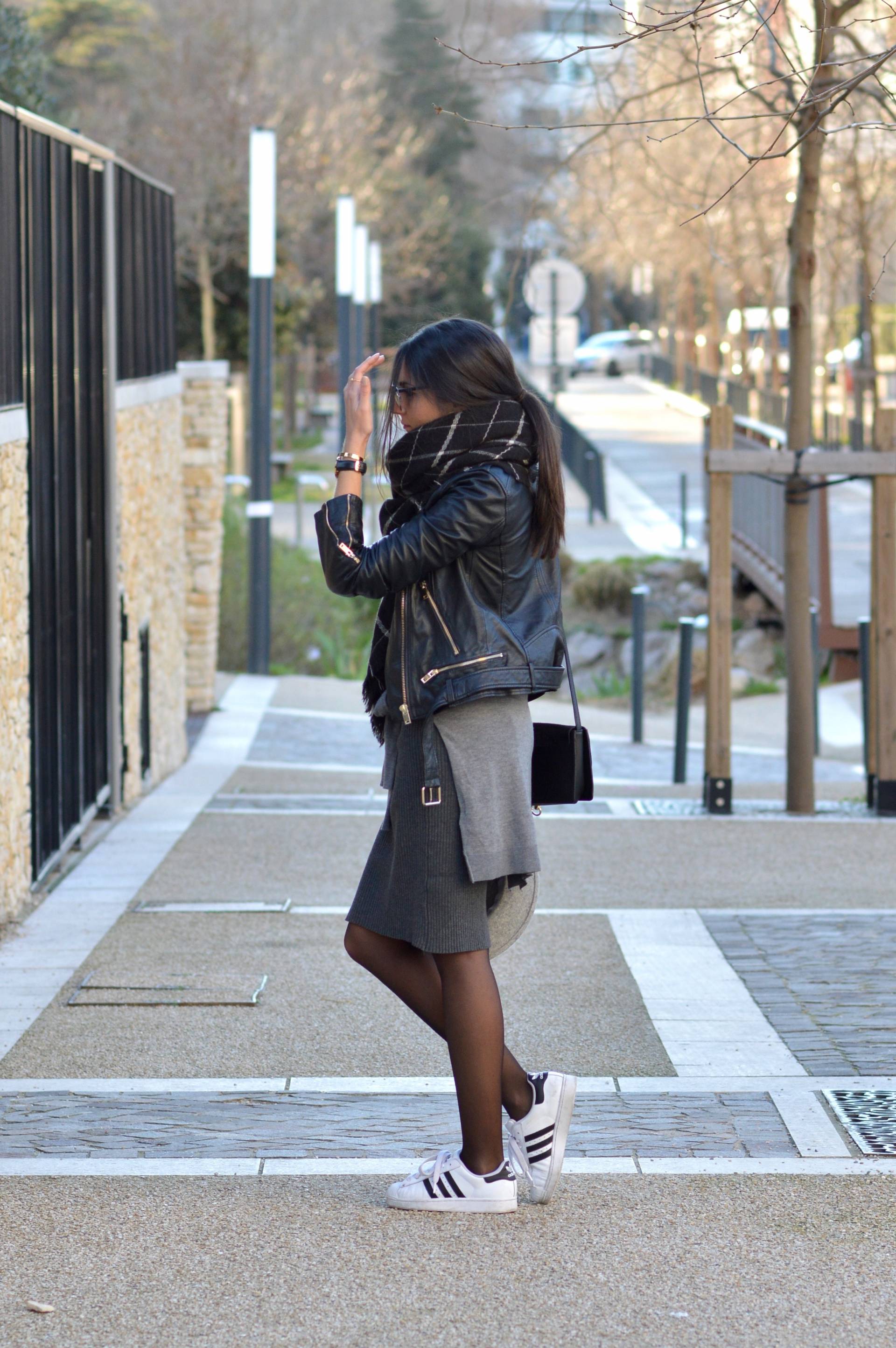 blog mode tendance 2016 perfecto en cuir ensemble en maille