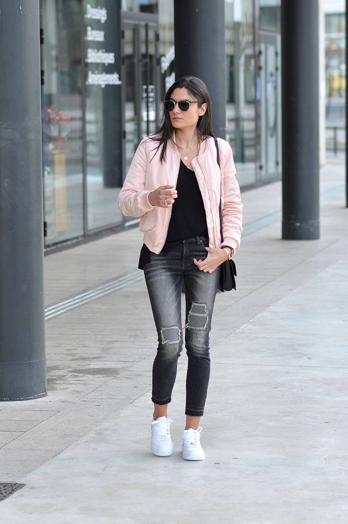 blog mode tenue bomber rose tendance printemps 2016