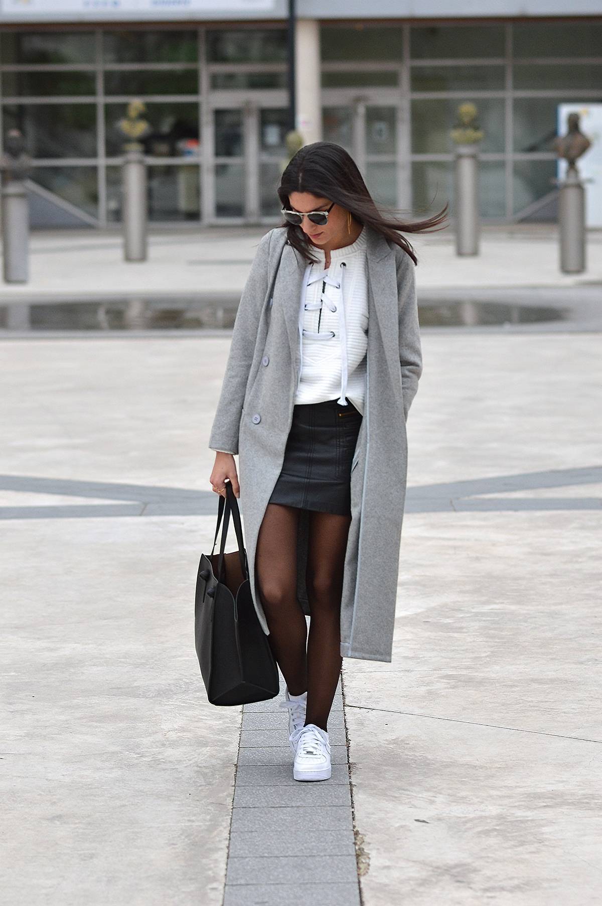 idee tenue avec jupe en cuir