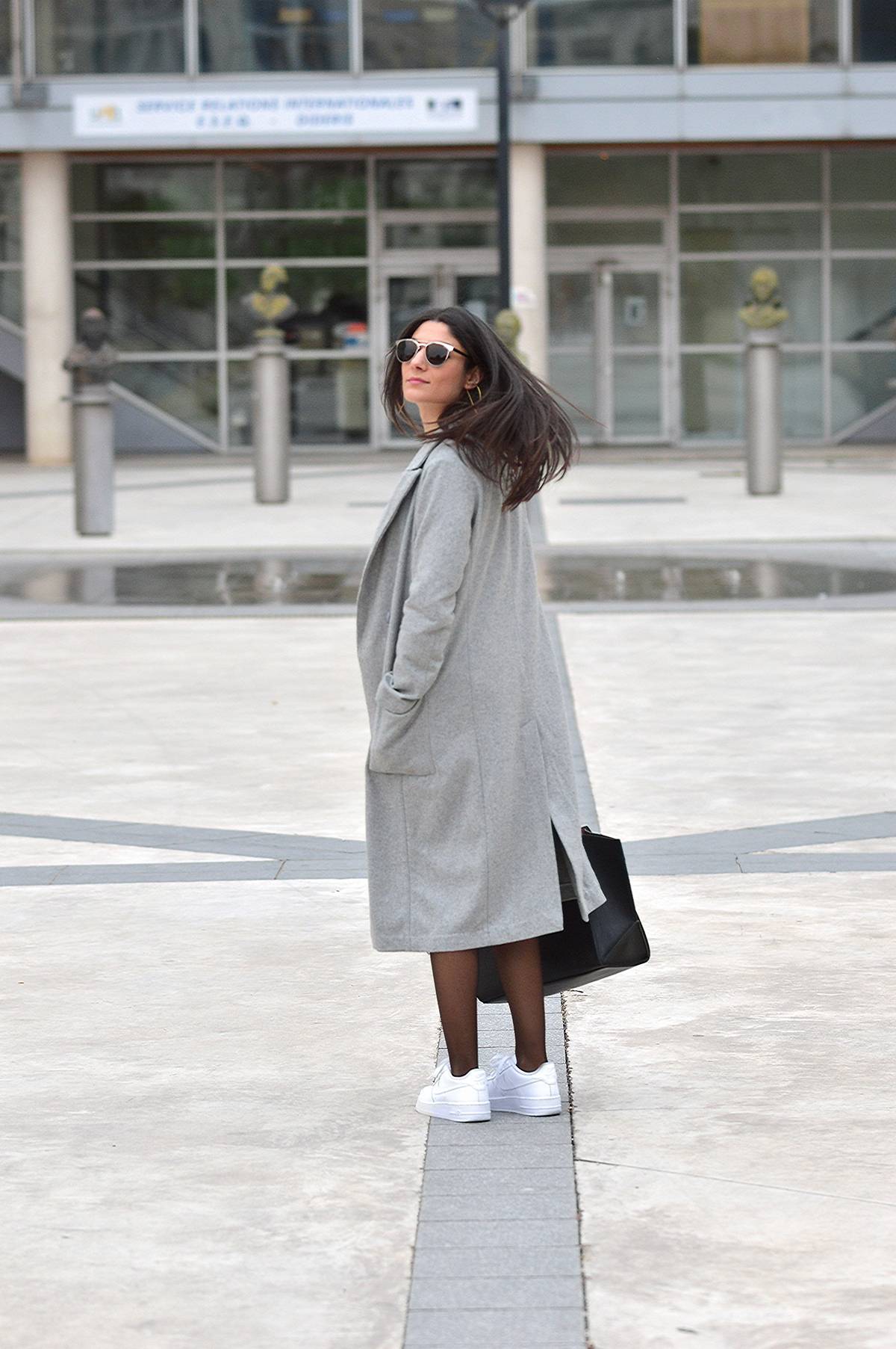 manteau gris tendance hiver 2016 blog mode tenue look