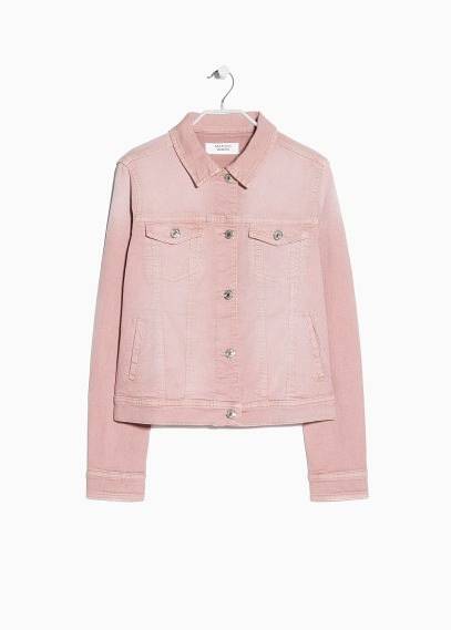 veste jean rose pas cher