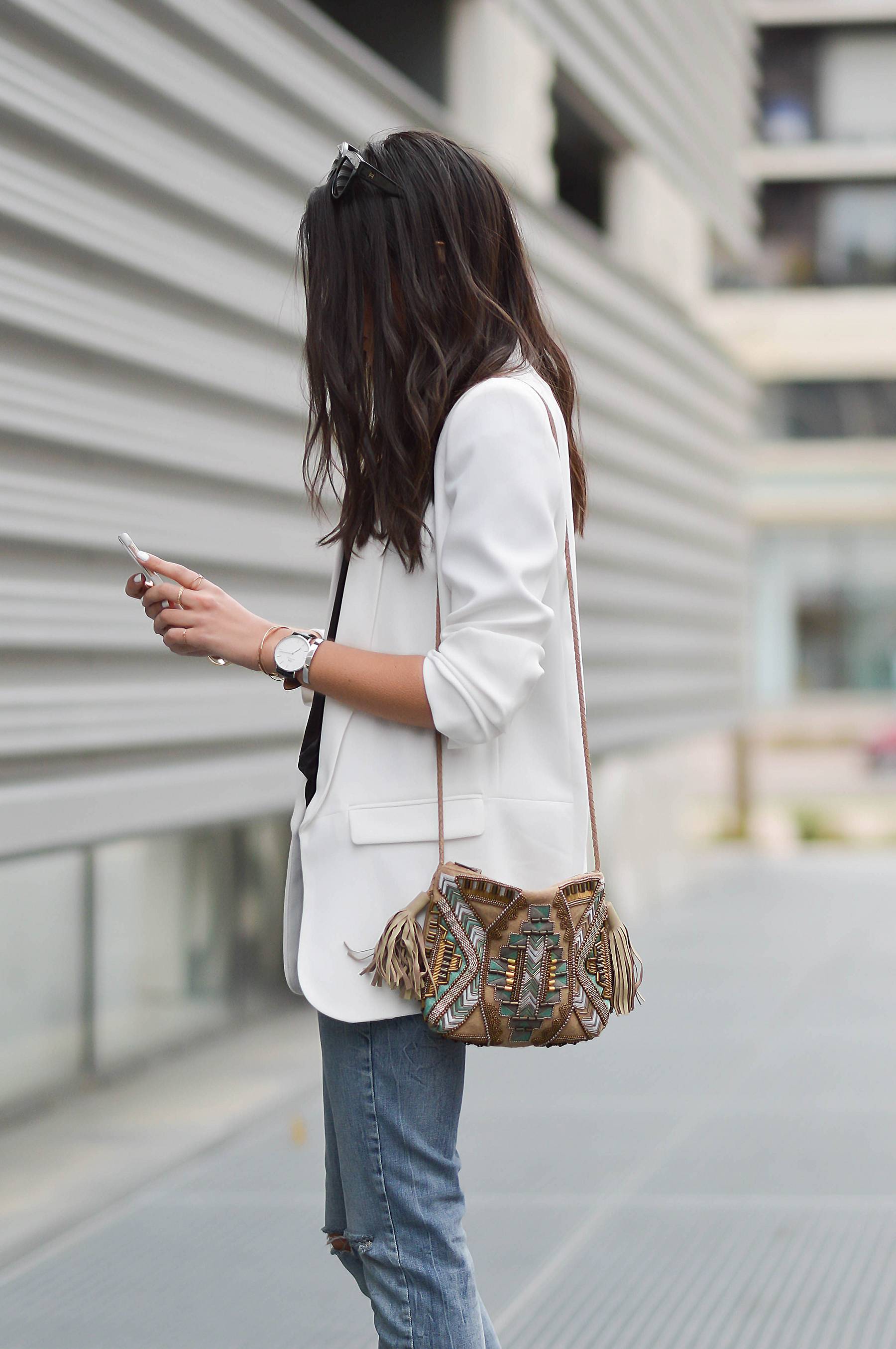 été 2016 tendance blazer blanc sac ethnique