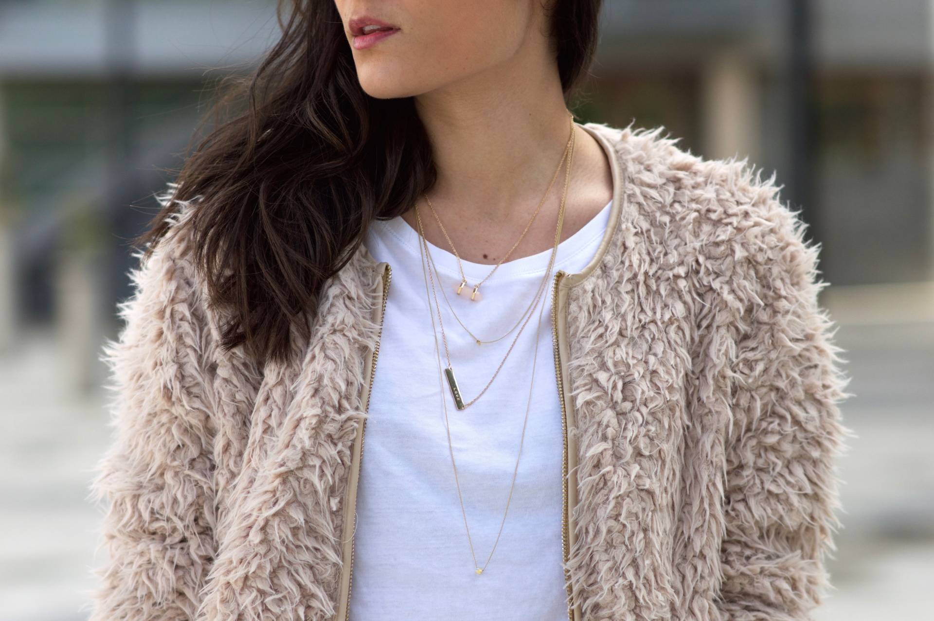 blog mode veste beige fausse fourrure pas cher