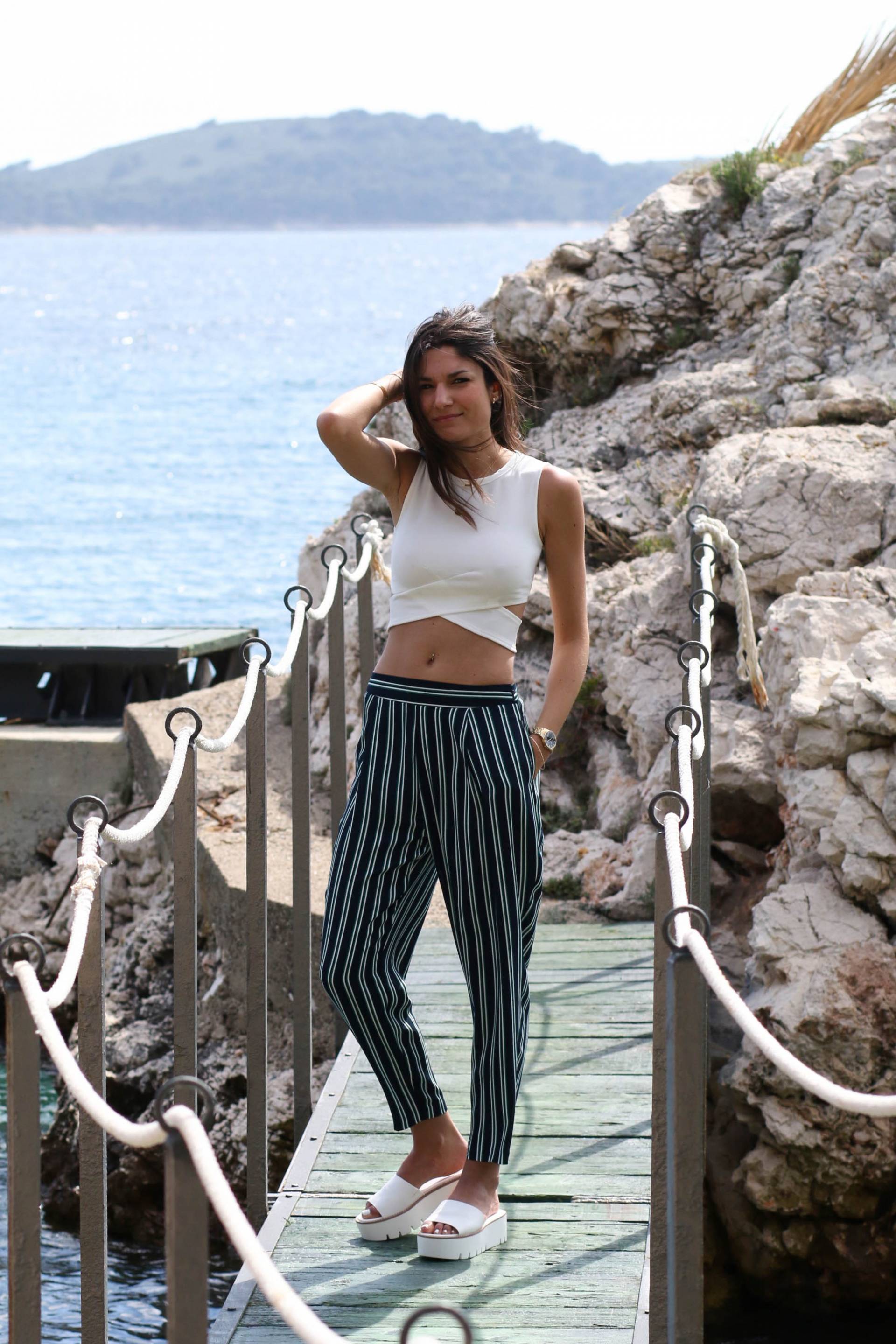 blog mode look pantalon rayé