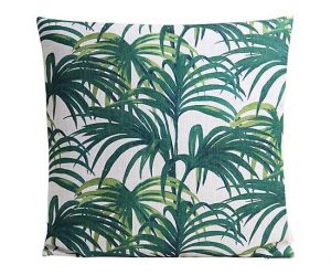 coussin imprimé tropical