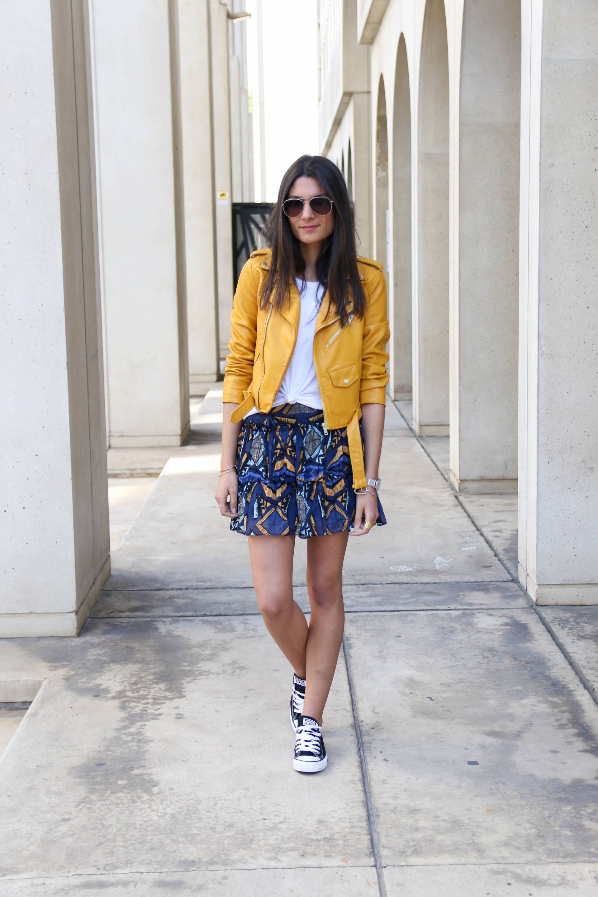 perfecto jaune zara idée look