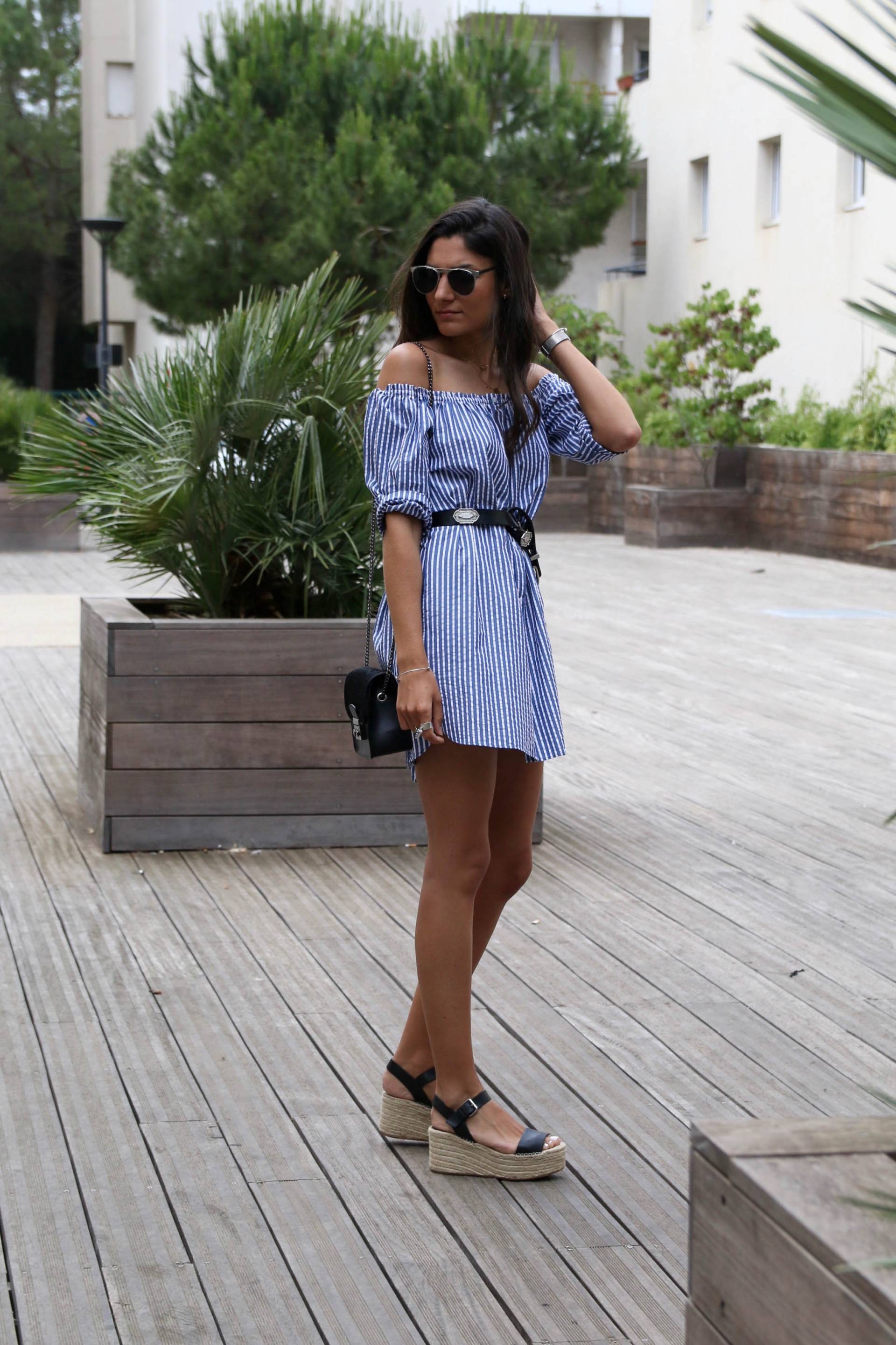 blog mode robe chemise rayée zara