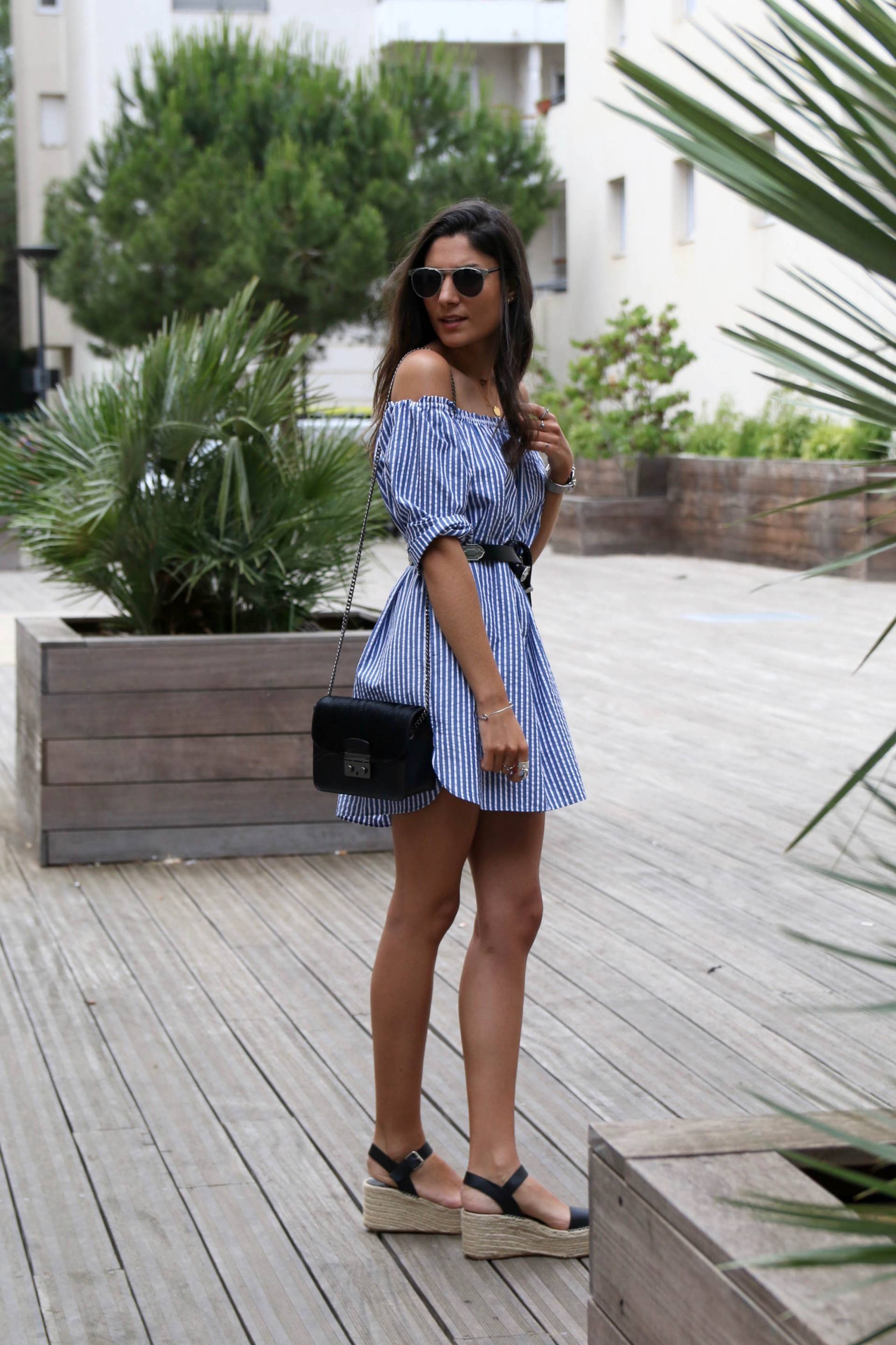 blog mode robe chemise rayures zara