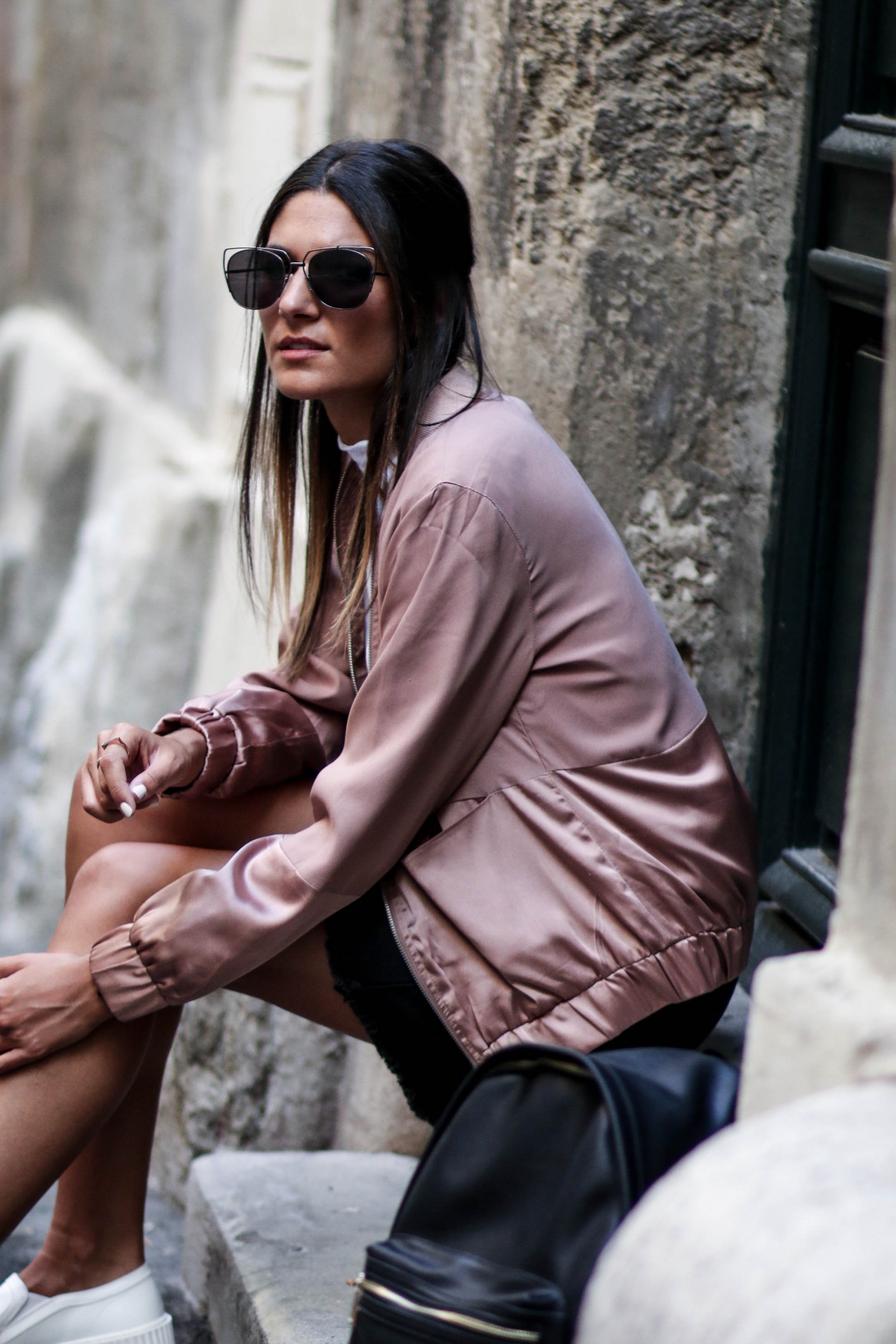 blog mode bomber rose idée de look