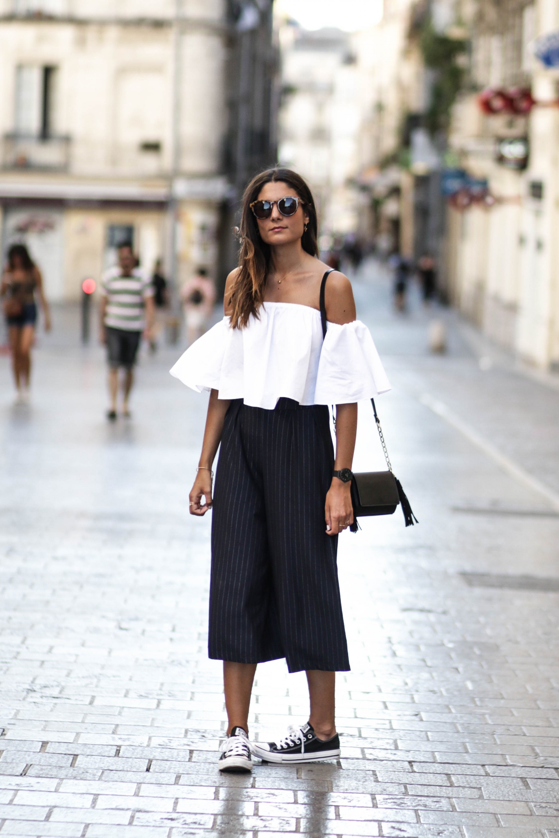 blog mode jupe culotte rayée