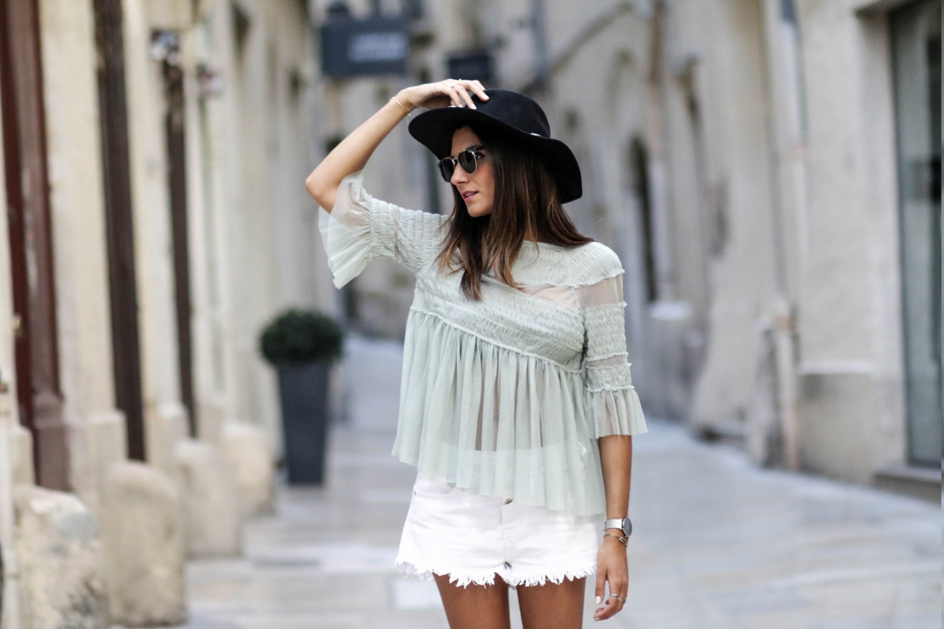 blog mode zara top tulle