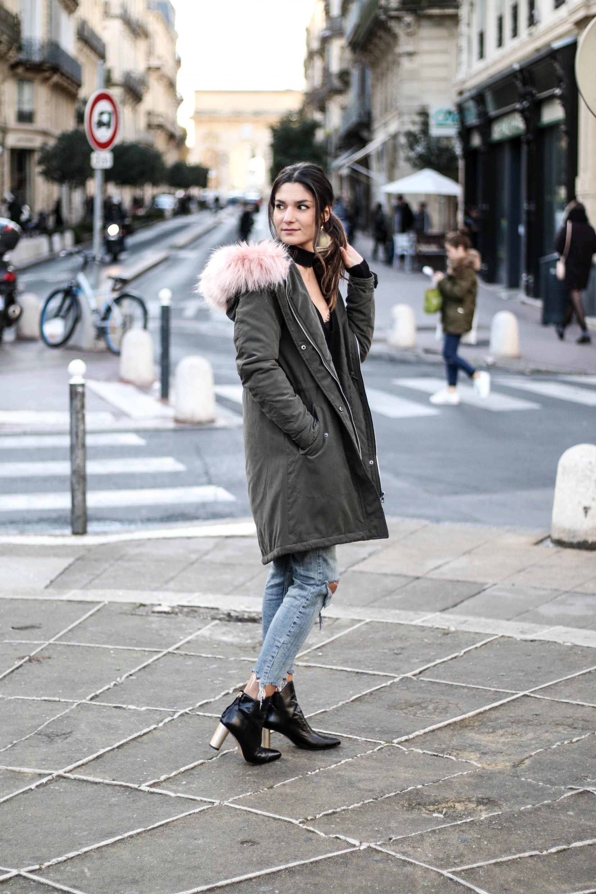 blog-mode-parka-kaki-fausse-fourrure-rose