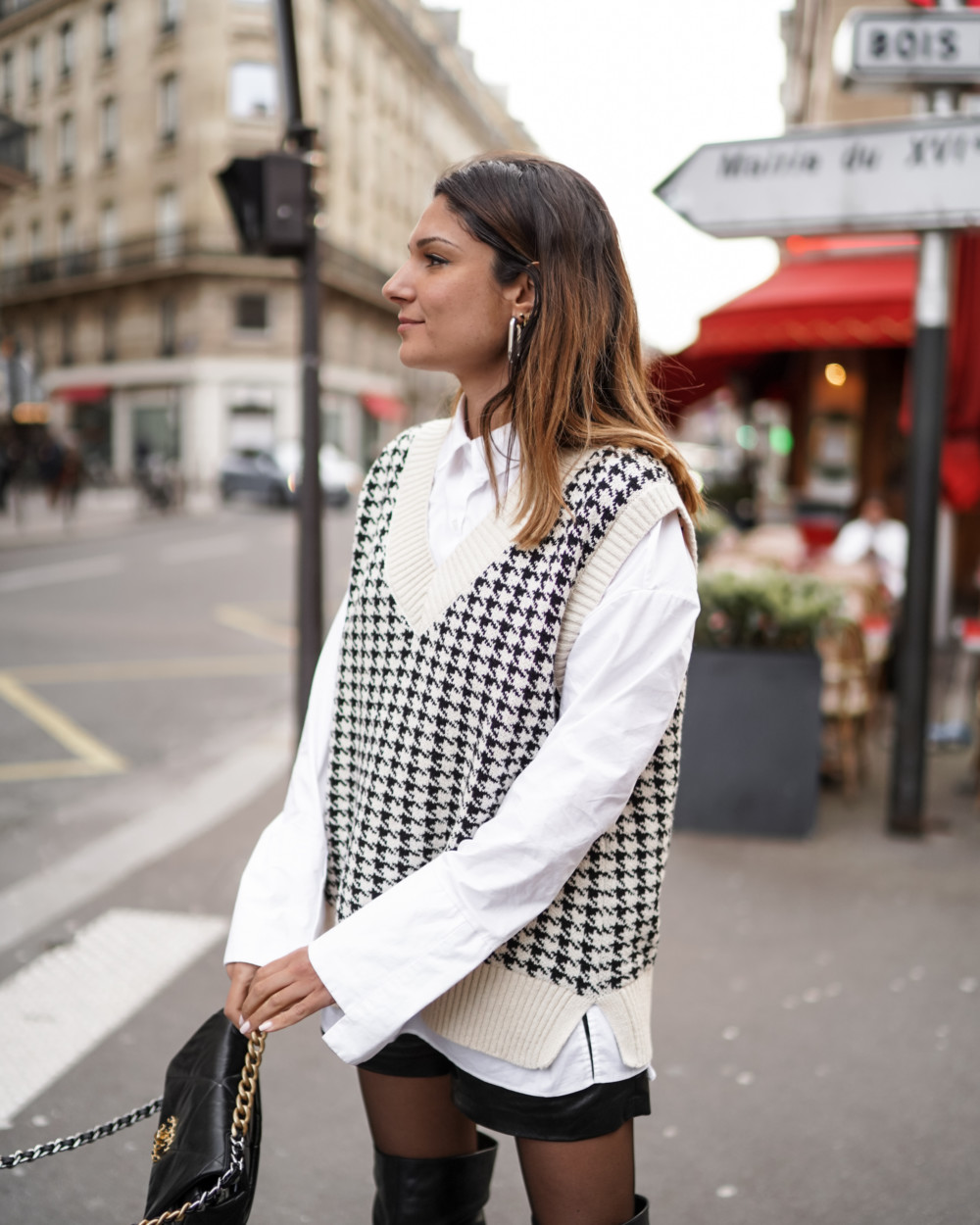 chemise manche courte avec gilet