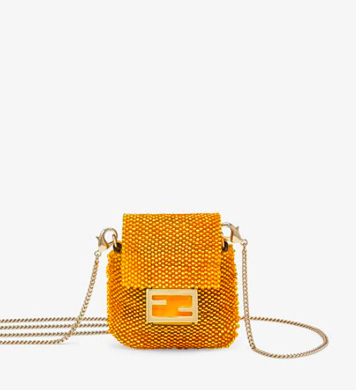 BIJOU DE SAC PICO BAGUETTE Orange Fendi