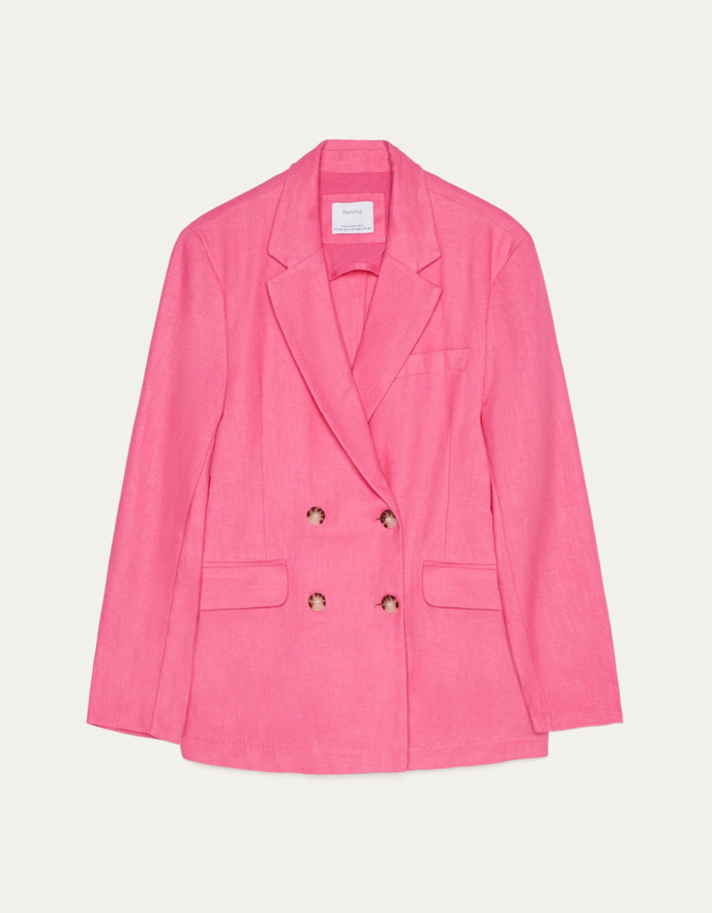 Blazer Rose Fushia Lin Bershka Pas Cher