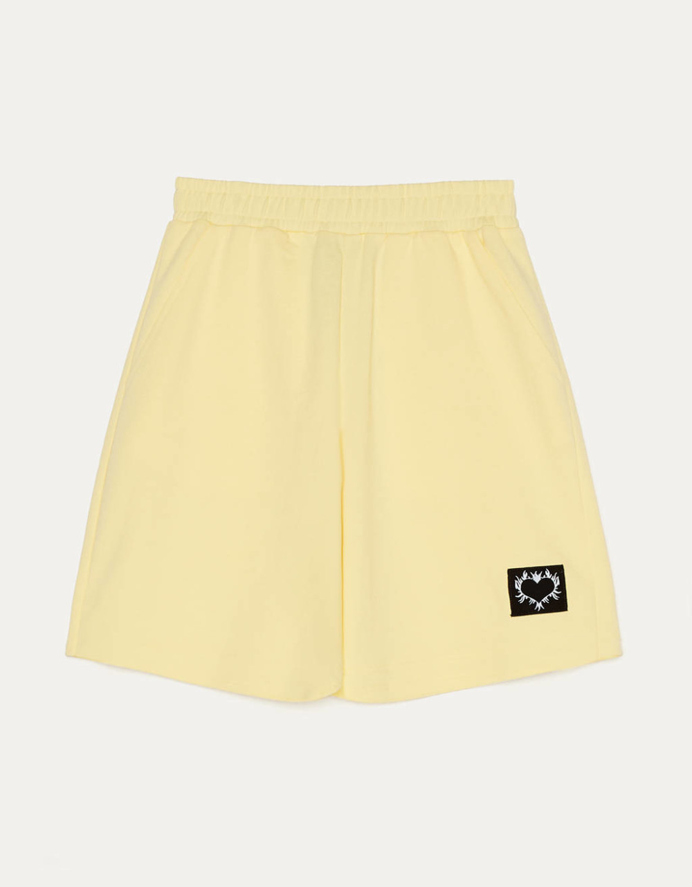 Bershka Bermuda Molleton Jaune Detail Noir Tendance Printemps Ete 2020