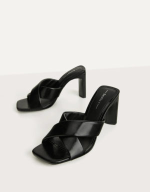 Bershka Mules Talon Brides Noir Tendance Printemps Ete 2020