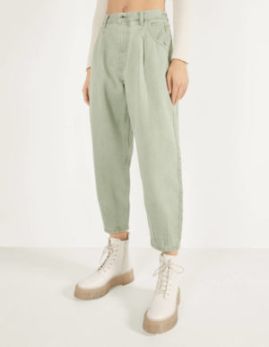 Bershka Pantalon Ballon Vert Pastel Tendance Printemps Ete 2020