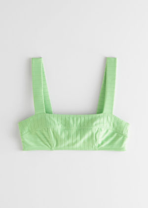 Bikini Top Green Ribbed And Other Stories
