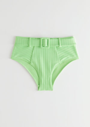 Bottom Green Ribbed Ceinture High Waist Bikini And Other Stories