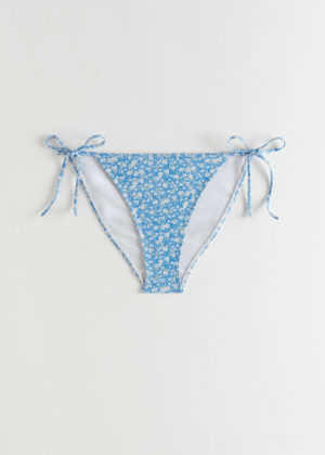 Bottom Tied Fleurs Bleu Blanc Bikini And Other Stories