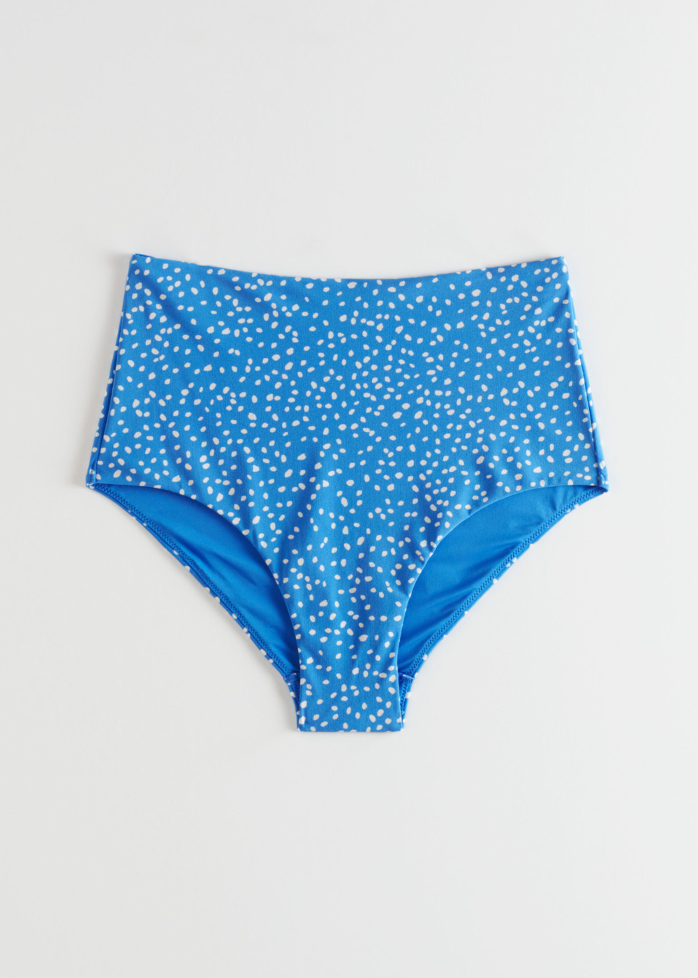 High Rise Bottom Blue White Dots Pois And Other Stories Bikini
