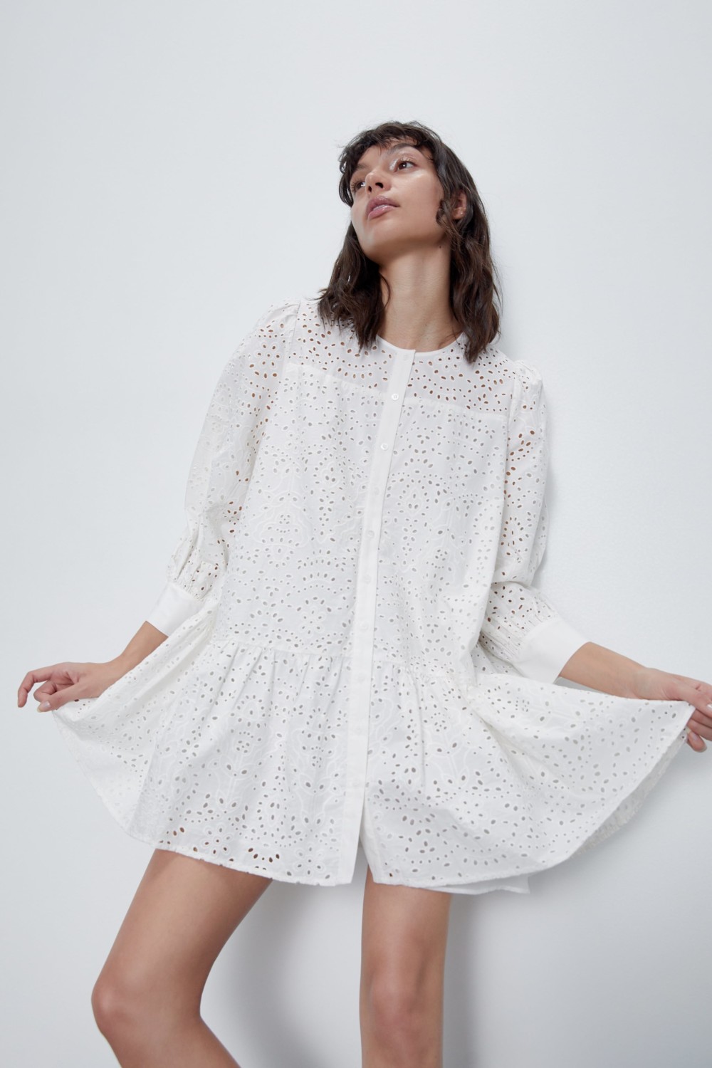 Robe Blanche Broderie Anglaise Zara 2020