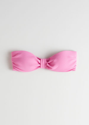 Top Pink Bandeau Ribbed Bikini And Other Stories