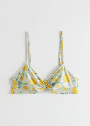 Top Triangle Big Flowers White Yellow Bikini Fleurs And Other Stories