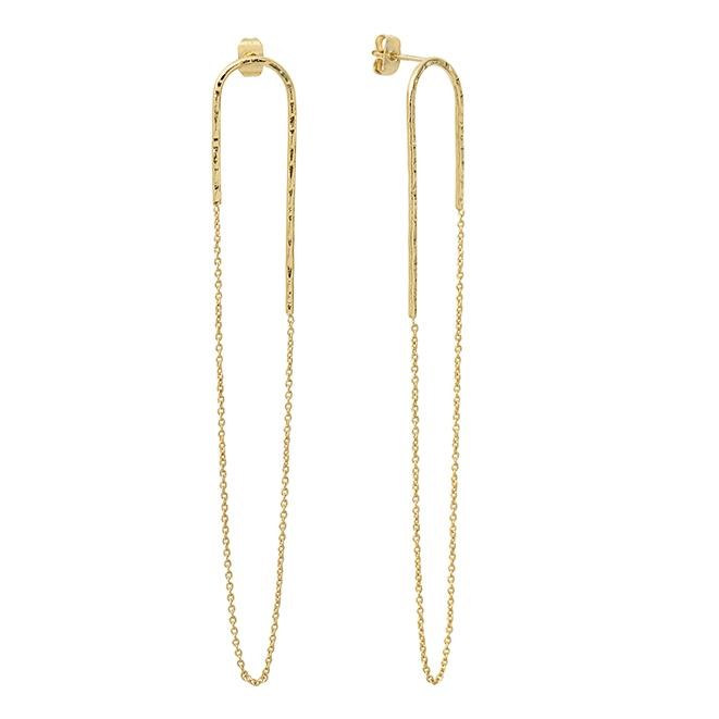 Bdm Bijoux Earring Boucles Oreille Or Gold Safety Pin Epingle Pendante Trend Tendance Longue Fashion Blog Mode Bijou Jewellery