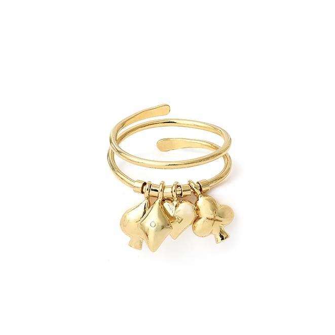 Bdm Bijoux Or Gold Ring Bague As Trefle Pique Coeur Carte Card Tendance Trend Fashion Blog Mode Bijou Jewellery