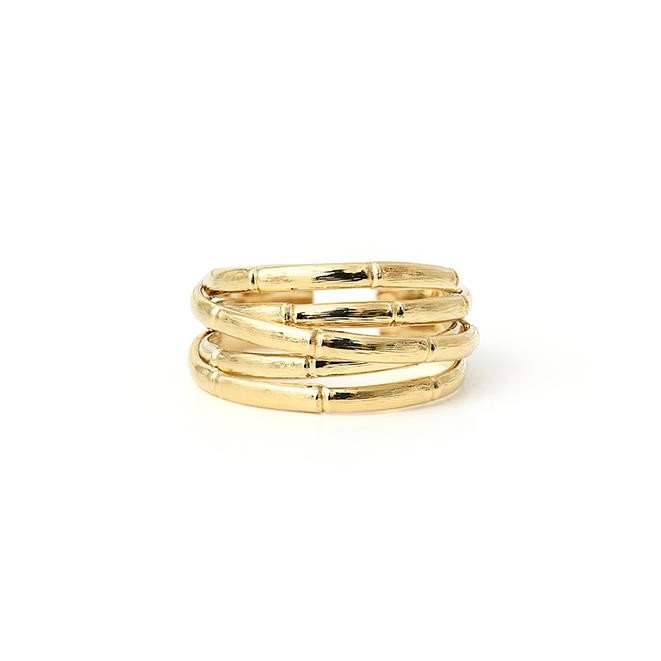 Bdm Bijoux Ring Bague Or Gold Multirang Bambou Fashion Blog Mode Bijou Jewellery
