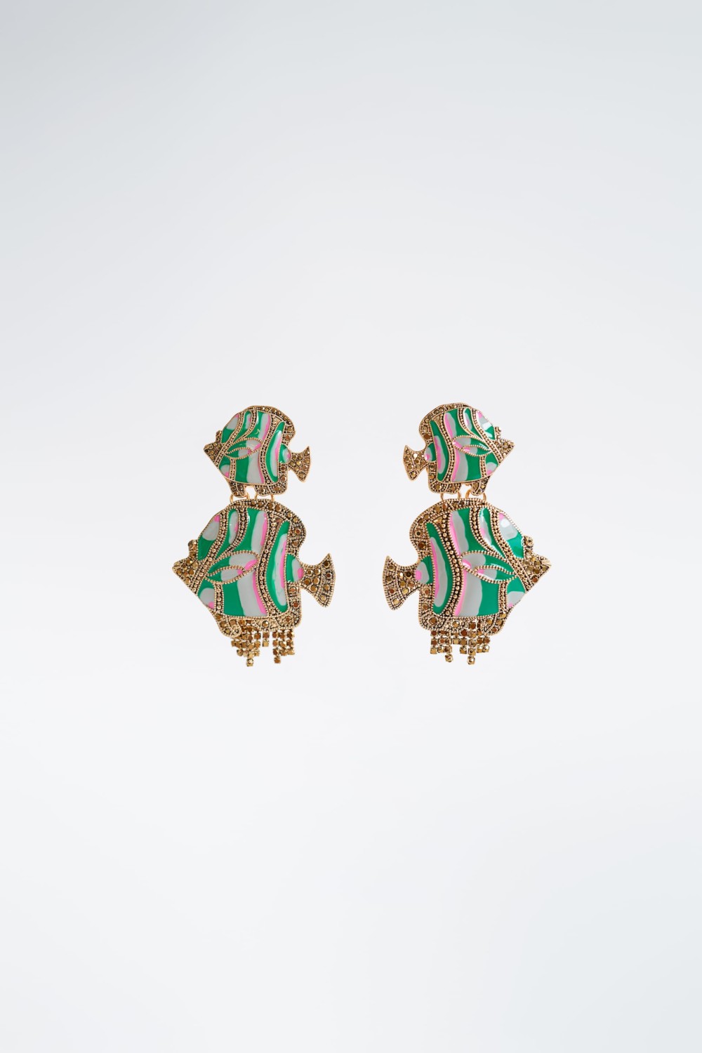 Fashion Blog Mode Tendance Ete 2020 Bijou Jewelry Zara Fish Poisson Earrings Boucles Oreilles Pierre Stone Couleur Colors Gold Or