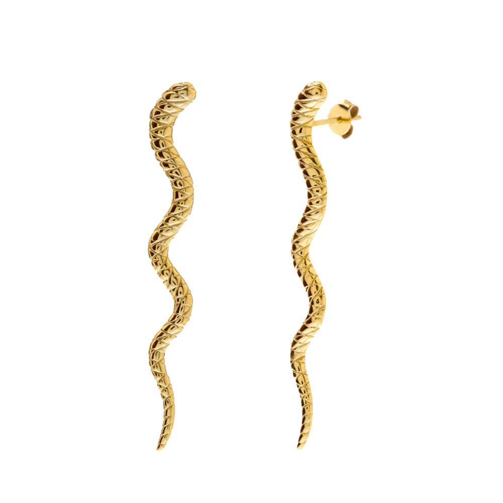 Tendance Ete 2020 Fashion Blog Mode Bijoux Jewelry Aleyole Earrings Boucles Oreilles Boa Snake Pendantes Or Gold Simple Minimalist