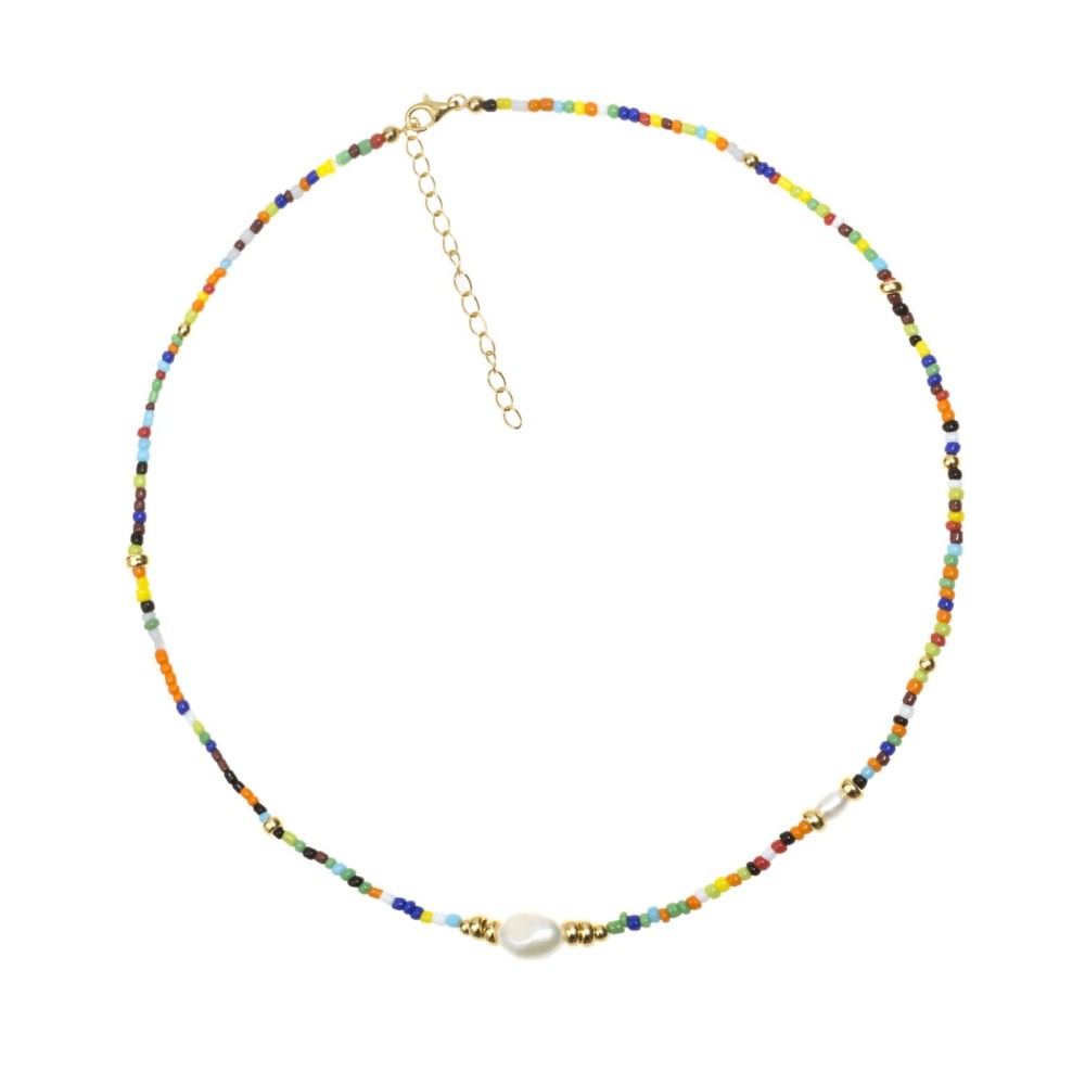 Tendance Ete 2020 Fashion Blog Mode Bijoux Jewelry Aleyole Necklace Collier Colors Couleurs Perles Rainbow