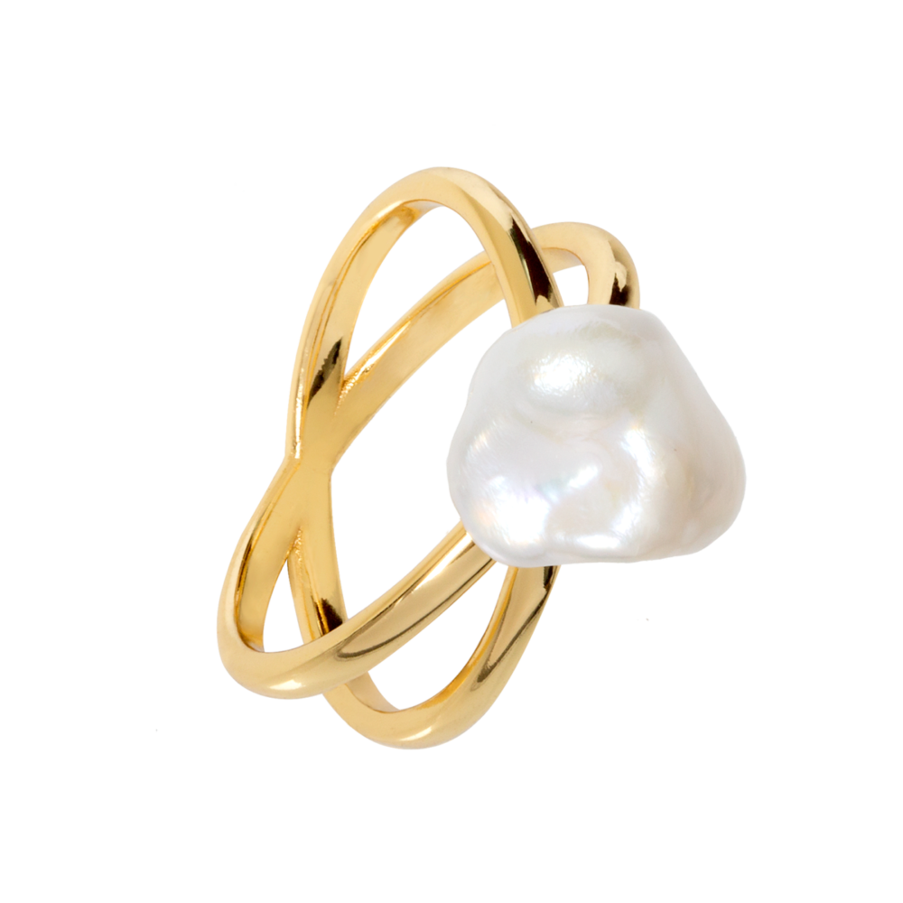 Tendance Ete 2020 Fashion Blog Mode Bijoux Jewelry Aleyole Ring Bague Or Gold Croisee Perle Perle